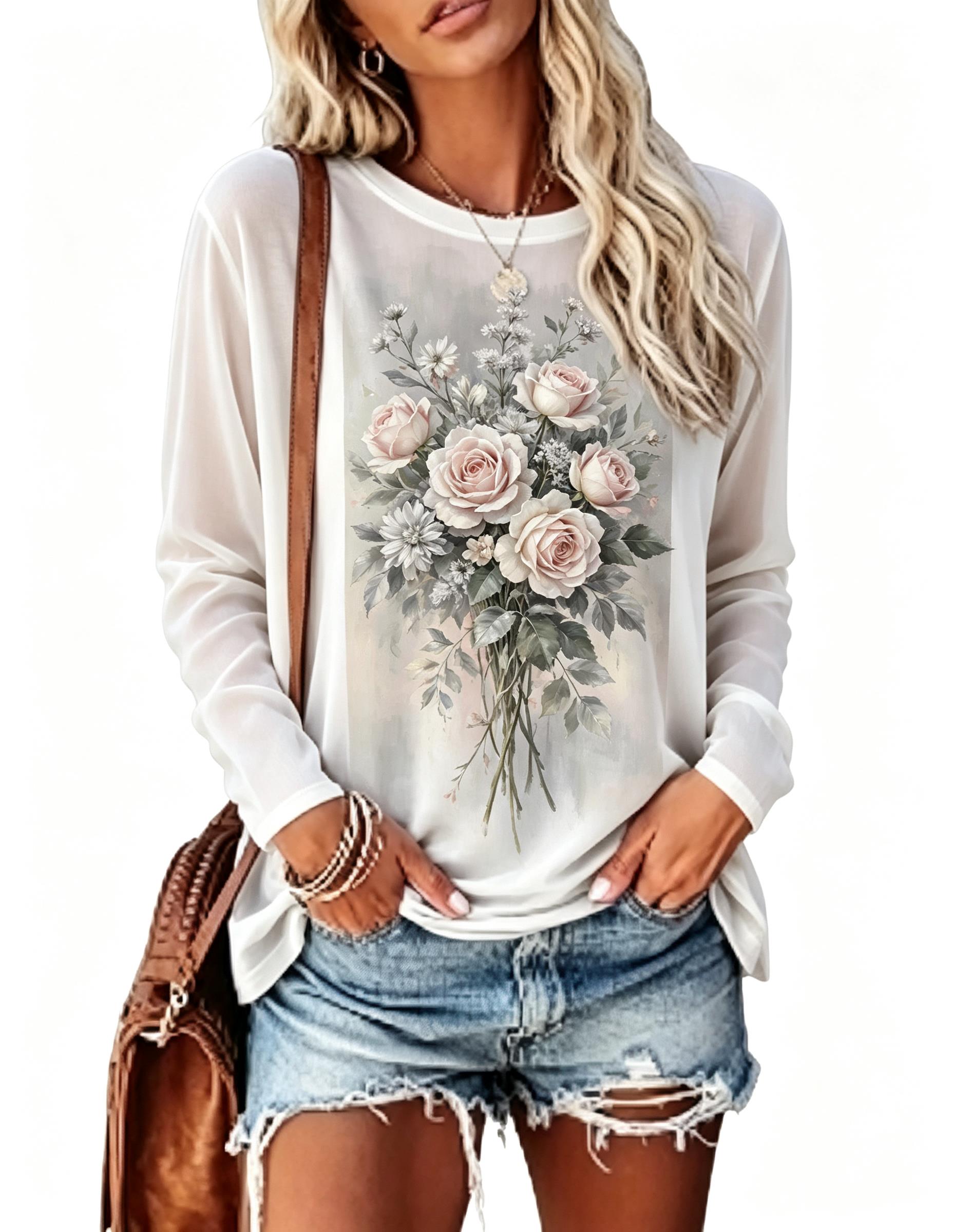 Women Long Sleeve T‑Shirt Vint - Winter Clothing For Women recension och pris