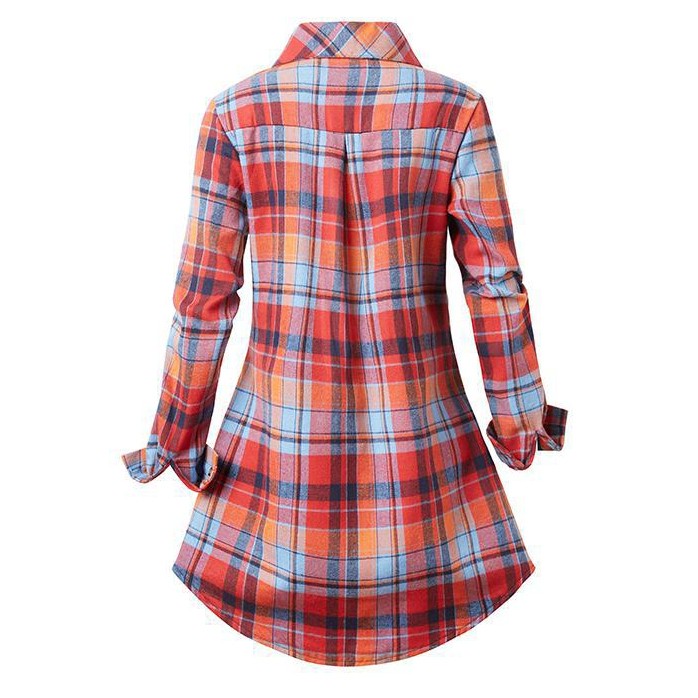 Plaid Long Sleeve Shirt Dress  - Winter Clothing For Women recension och pris