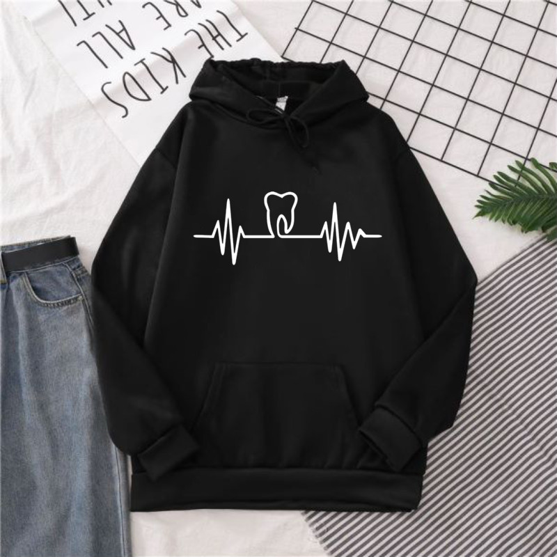 Heatbeat Hoodie Graphic Tooth  - Winter Clothing Drawing recension och pris