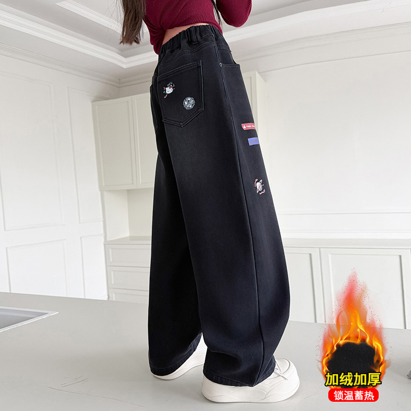 Autumn Girls' Jeans Cartoon Em - Winter Clothing Drawing recension och pris
