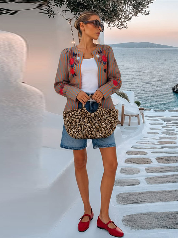 2026 Early Autumn Striped Flow - Winter Clothing For Women recension och pris